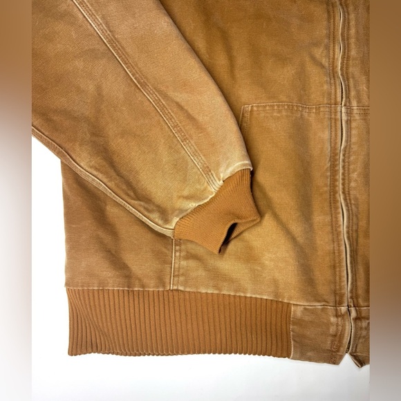 Carhartt Men’s Distressed Tan Jacket Workware Coat Men's Size 2XL Tall - Picture 7 of 14